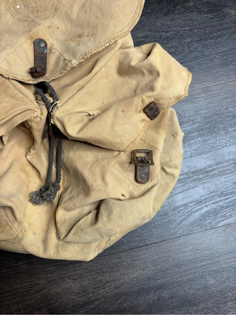 Vintage Boy Scouts Of America Brown Canvas Backpack Rare Collectible Antique